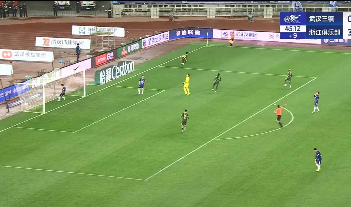 18歲王鈺棟中超處子球！三鎮(zhèn)后防白給，浙江半場4-0領(lǐng)先